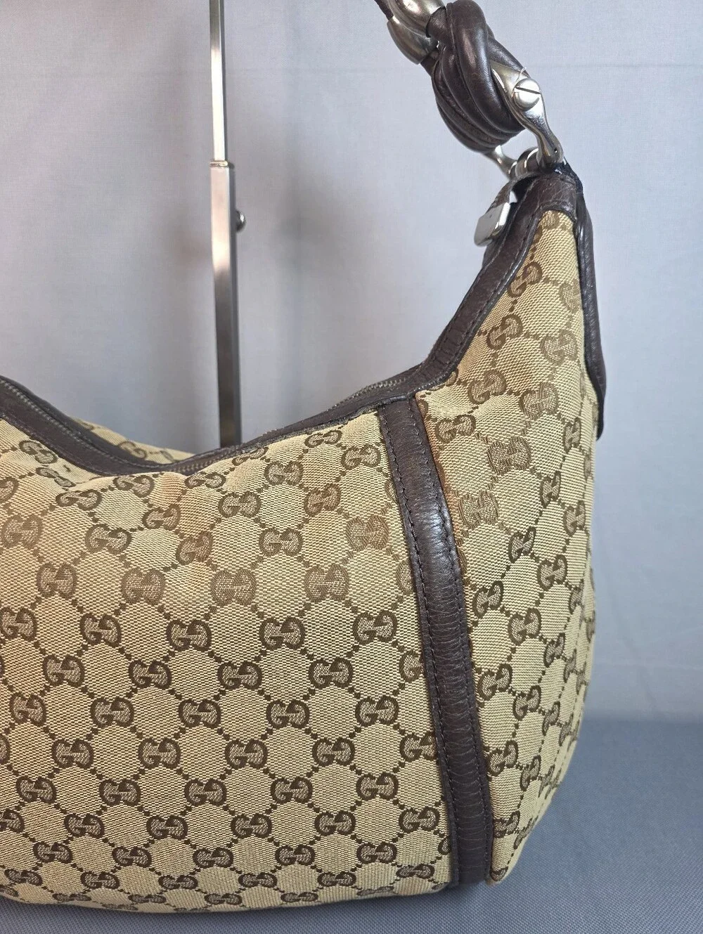 ✨️GUCCI GG Canvas Techno Horsebit Hobo Bag